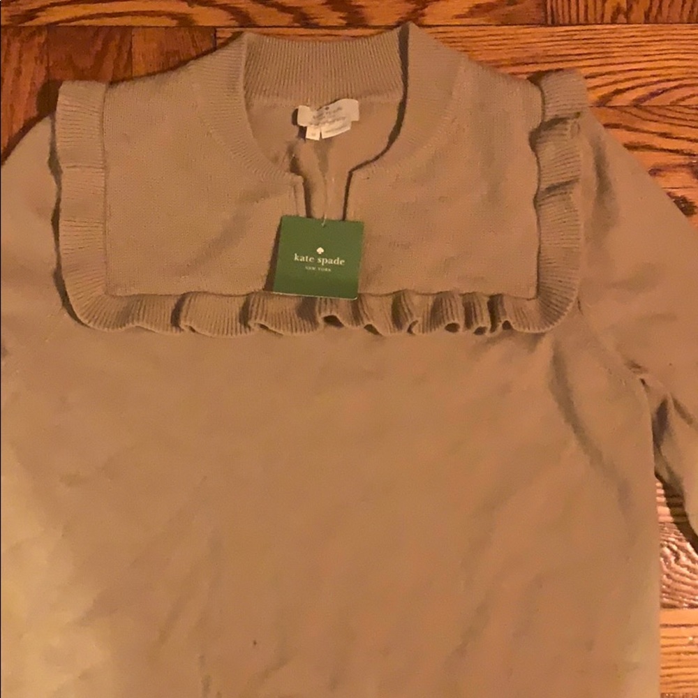 kate spade Tan Sweater with Ruffle Detail - Picture 2 of 5
